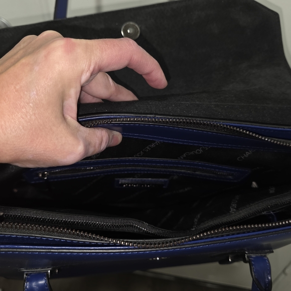 Charles Jourdan Classic Blue Shoulder Bag - Picture 4 of 7